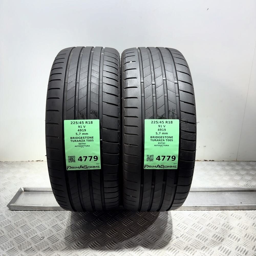 Gomme Usate 225 45 R18 91V Bridgestone Turanza T005 81% Estive