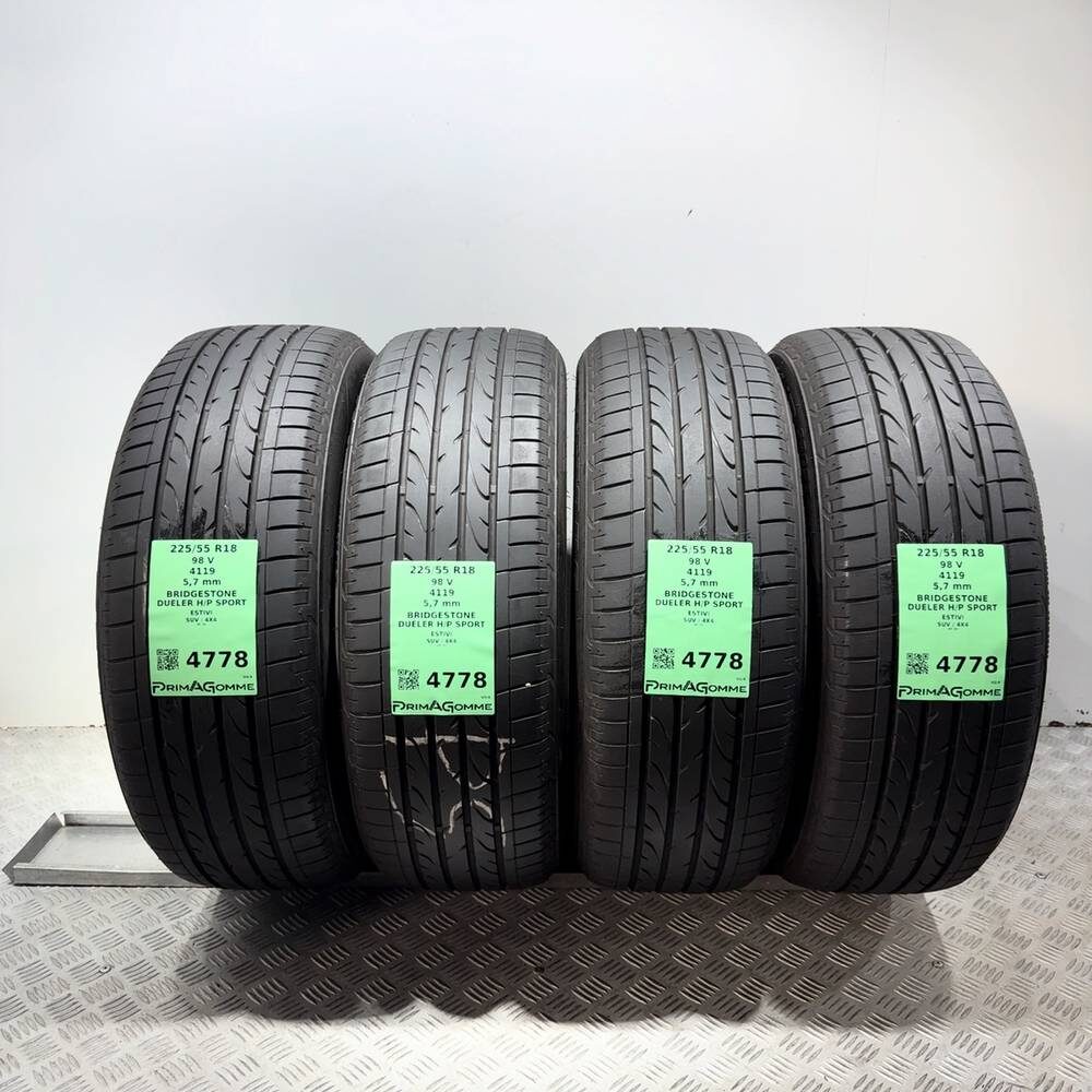 Gomme Usate 225 55 R18 98V Bridgestone Dueler H/P Sport 81% Estive