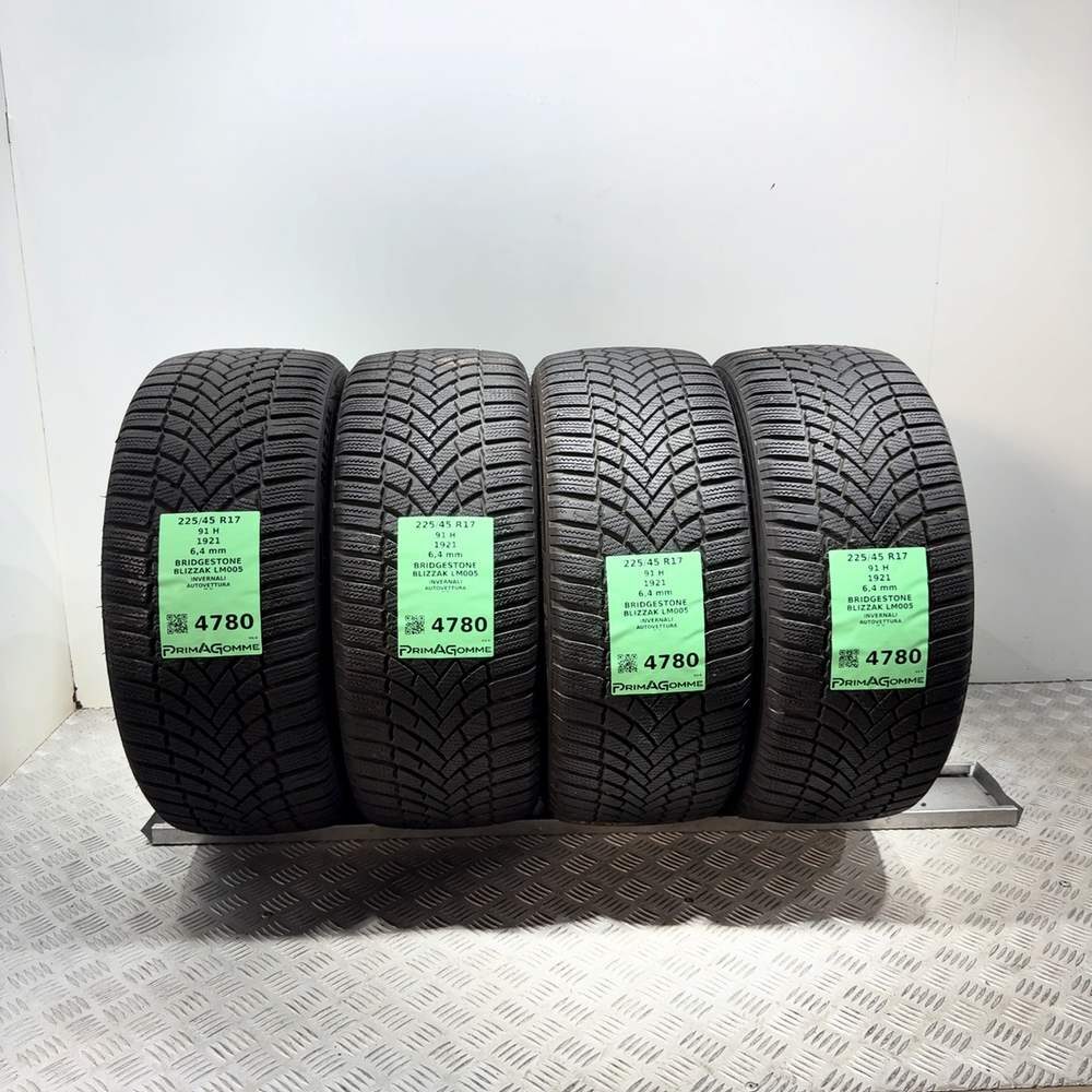 Gomme Usate 225 45 R17 91H Bridgestone Blizzak LM005 91% Invernali