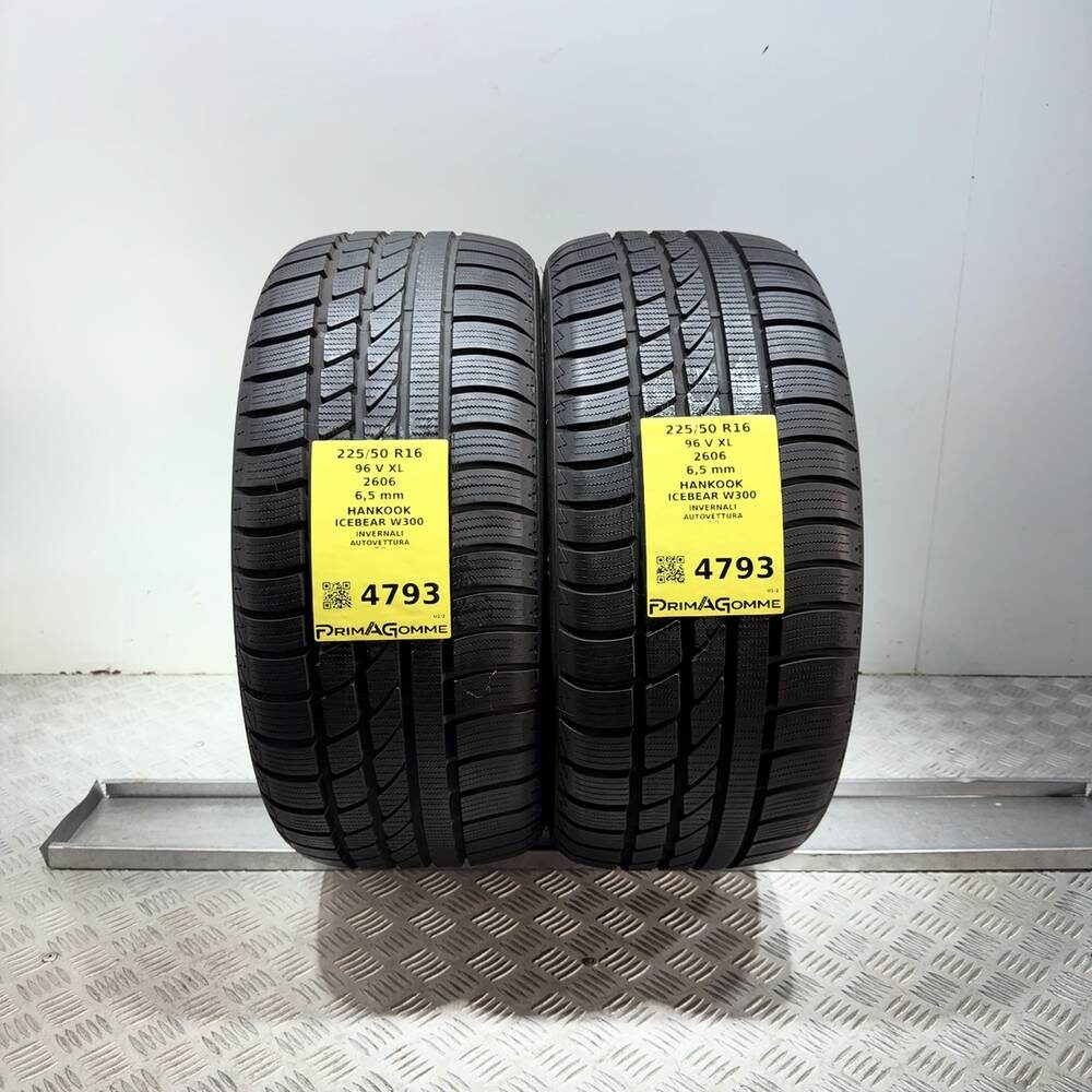Gomme Usate 225 50 R16 96V XL Hankook Icebear W300 93% Invernali