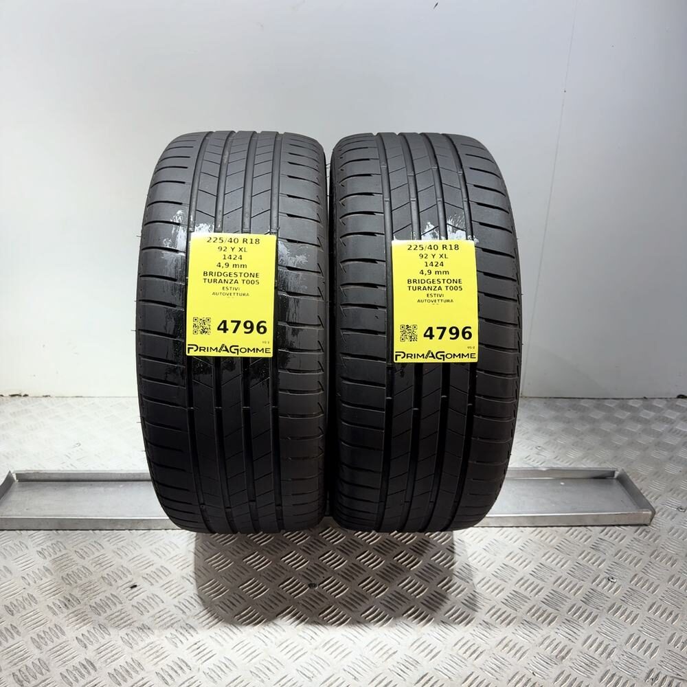 Gomme Usate 225 40 R18 92Y XL Bridgestone Turanza T005 Estive