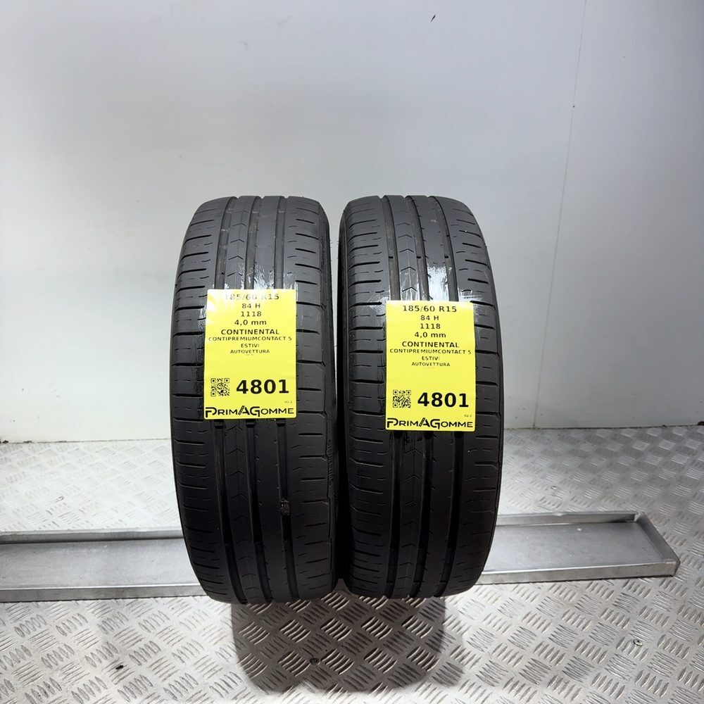 Gomme Usate 185 60 R15 84H Continental Contipremiumcontact 5 Estive