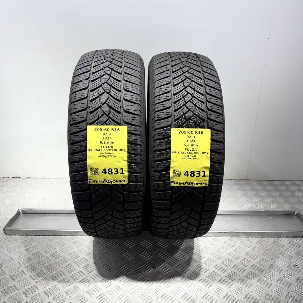 Gomme Usate 205 60 R16 92H Fulda Kristall Control HP 2 89% Invernali