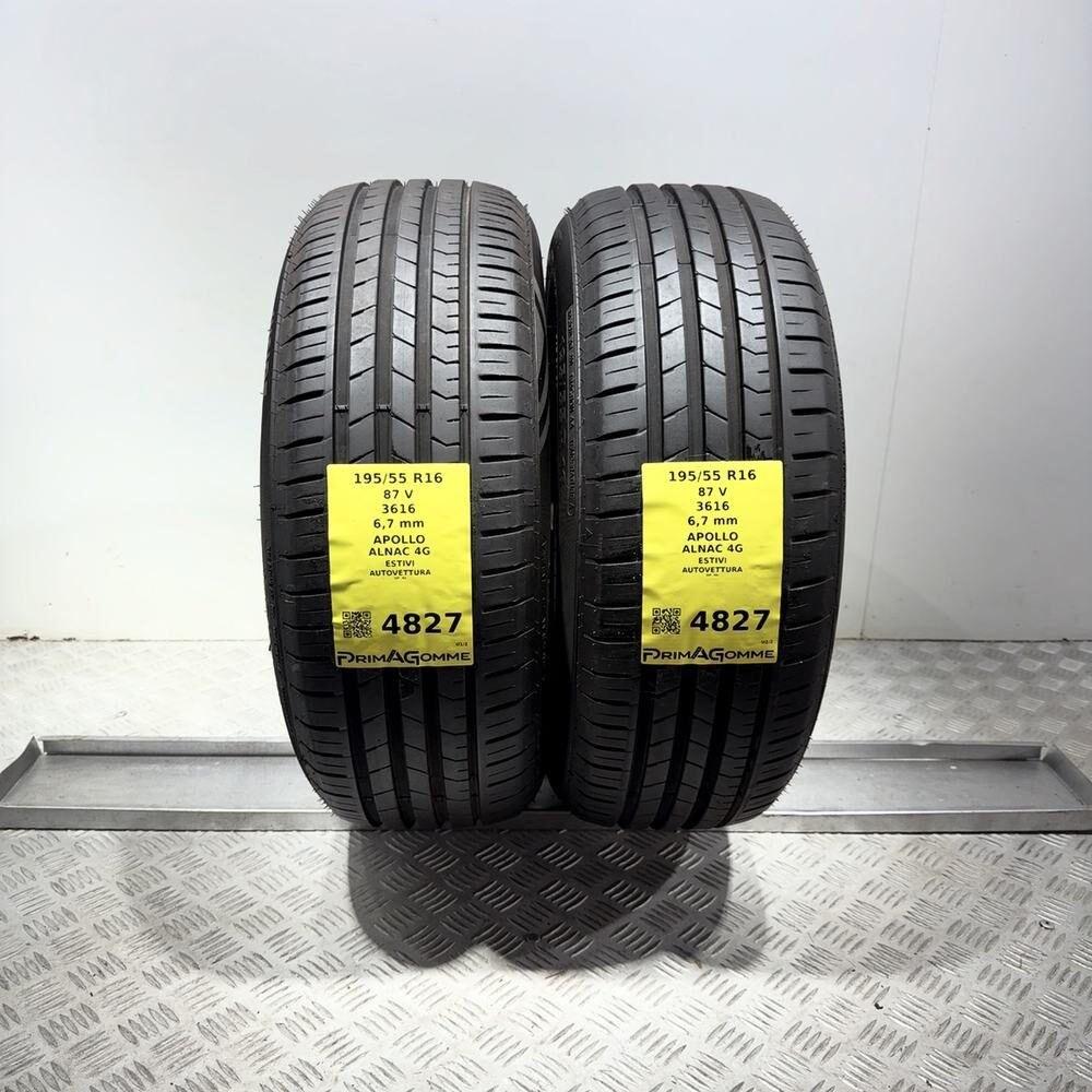Gomme Usate 195 55 R16 87V Apollo Alnac 4G 96% Estive