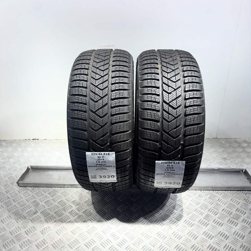 Gomme Usate 225 40 R18 92V Pirelli Winter Sottozero 3 98% Invernali