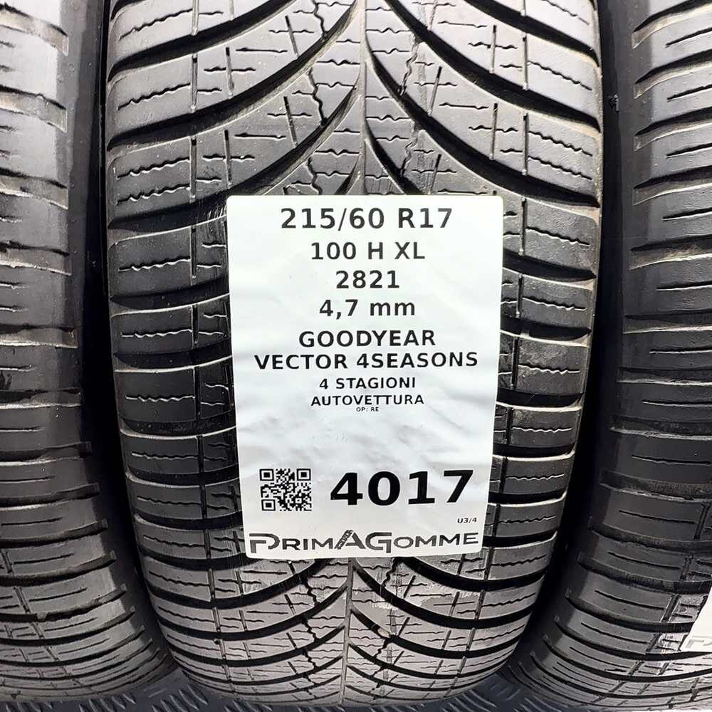 Gomme Usate 215 60 R17 XL 100H Goodyear Vector 4Seasons 4 Stagioni - immagine 3