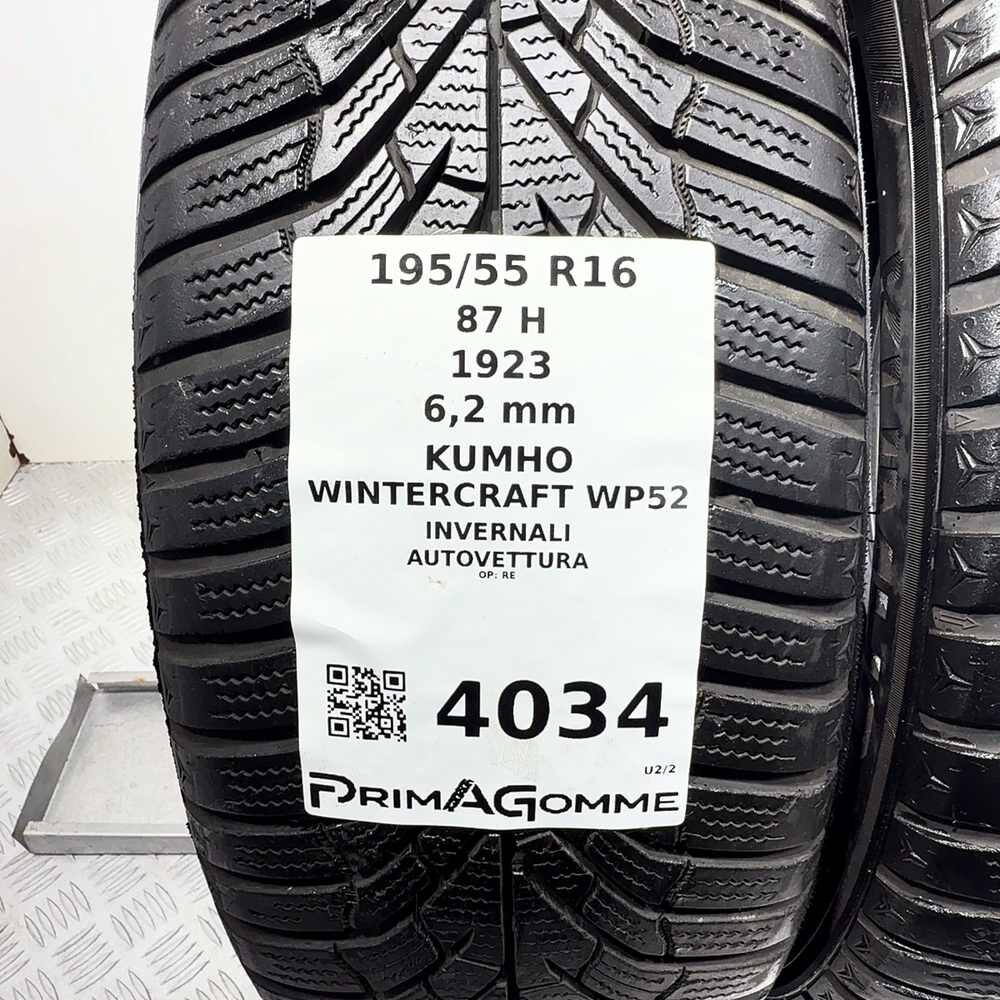 Gomme Usate 195 55 R16 87H Kumho Wintercraft WP52 89% Invernali - immagine 3