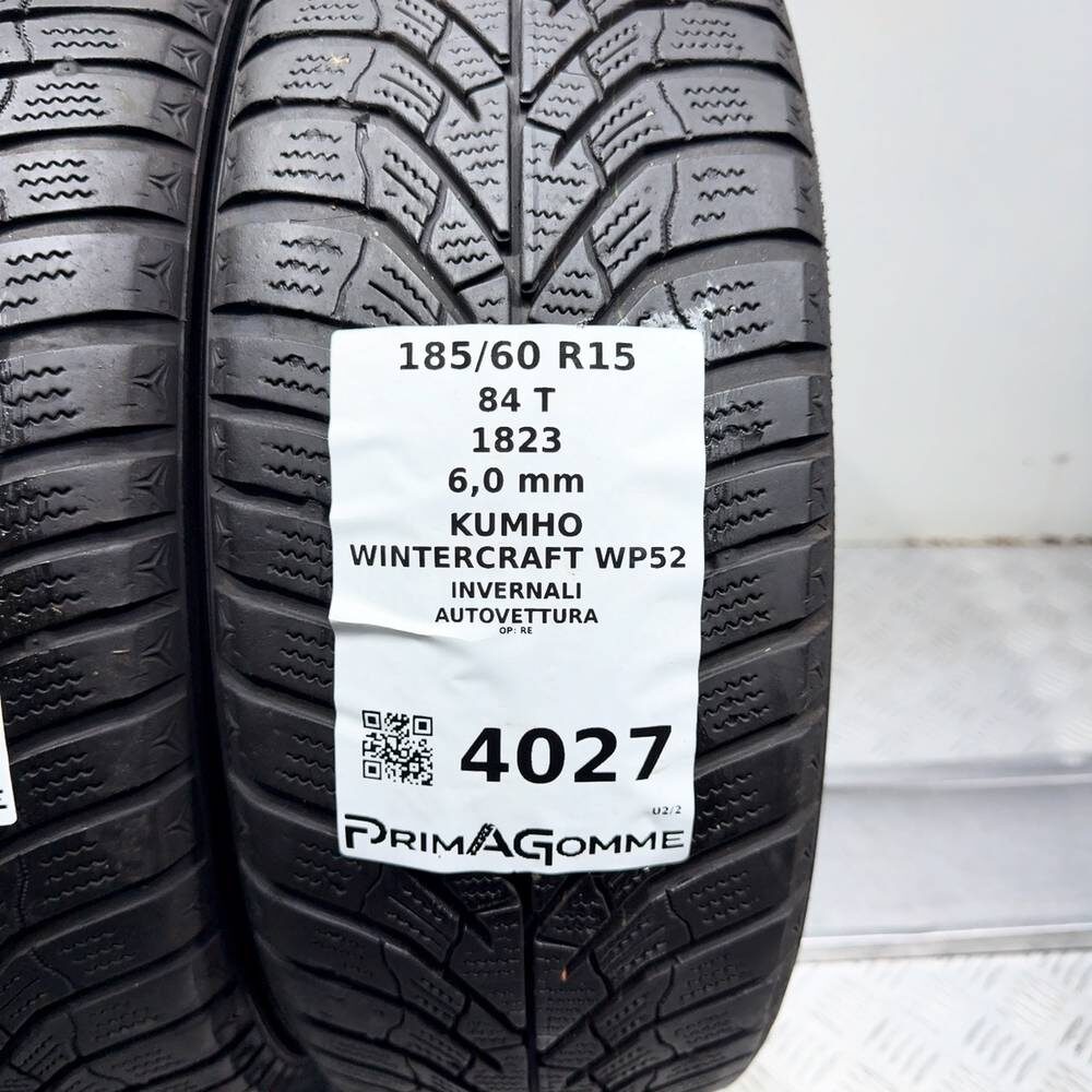 Gomme Usate 185 60 R15 84T Kumho Wintercraft WP52 86% Invernali - immagine 3