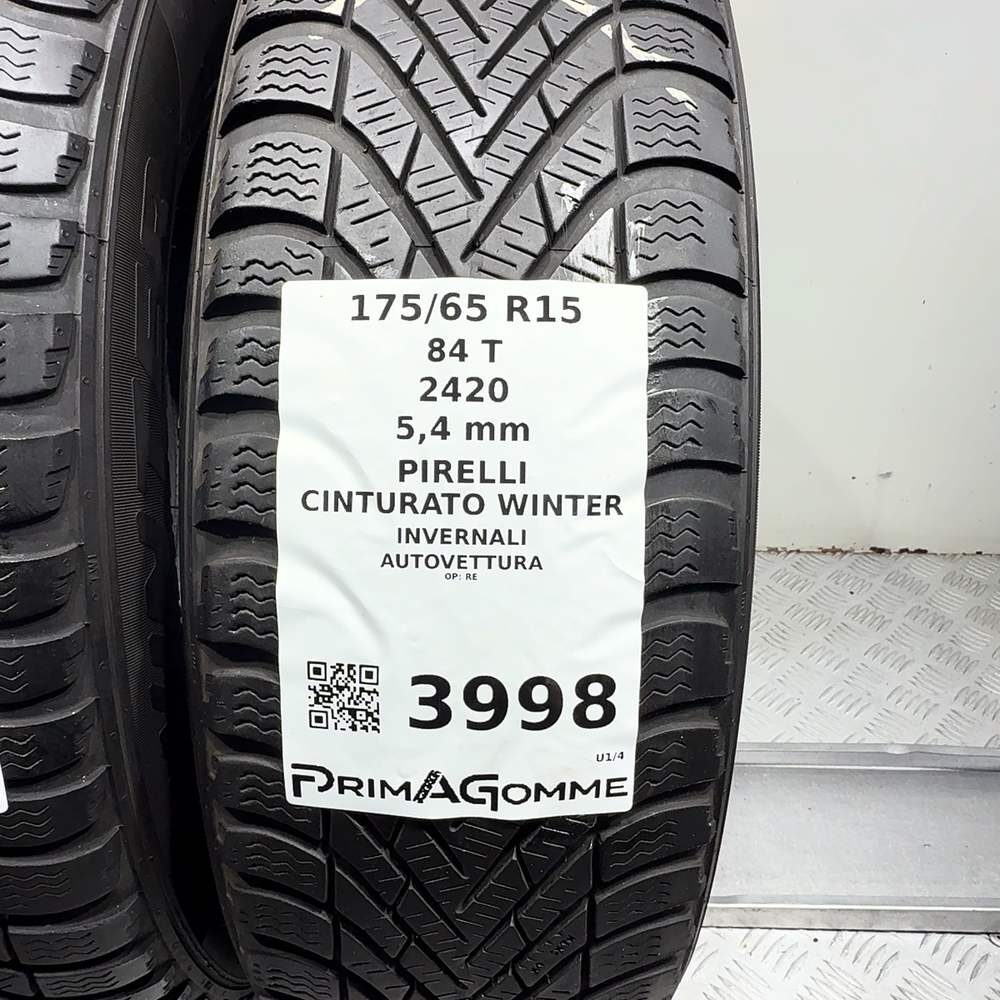 Gomme Usate 175 65 R15 84T Pirelli Cinturato Winter 77% Invernali - immagine 3