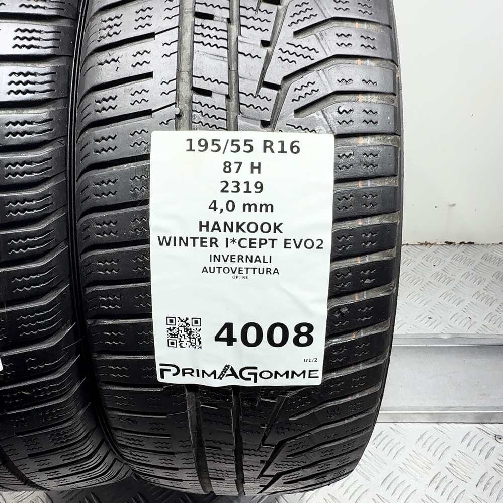 Gomme Usate 195 55 R16 87H Hankook Winter I*Cept Evo2 Invernali - immagine 3