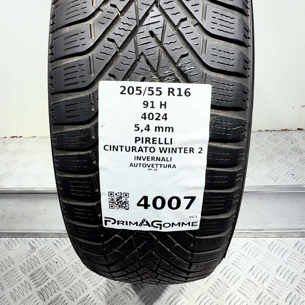 Gomma Usata 205 55 R16 91H Pirelli Cinturato Winter 2 77% Invernale - immagine 3