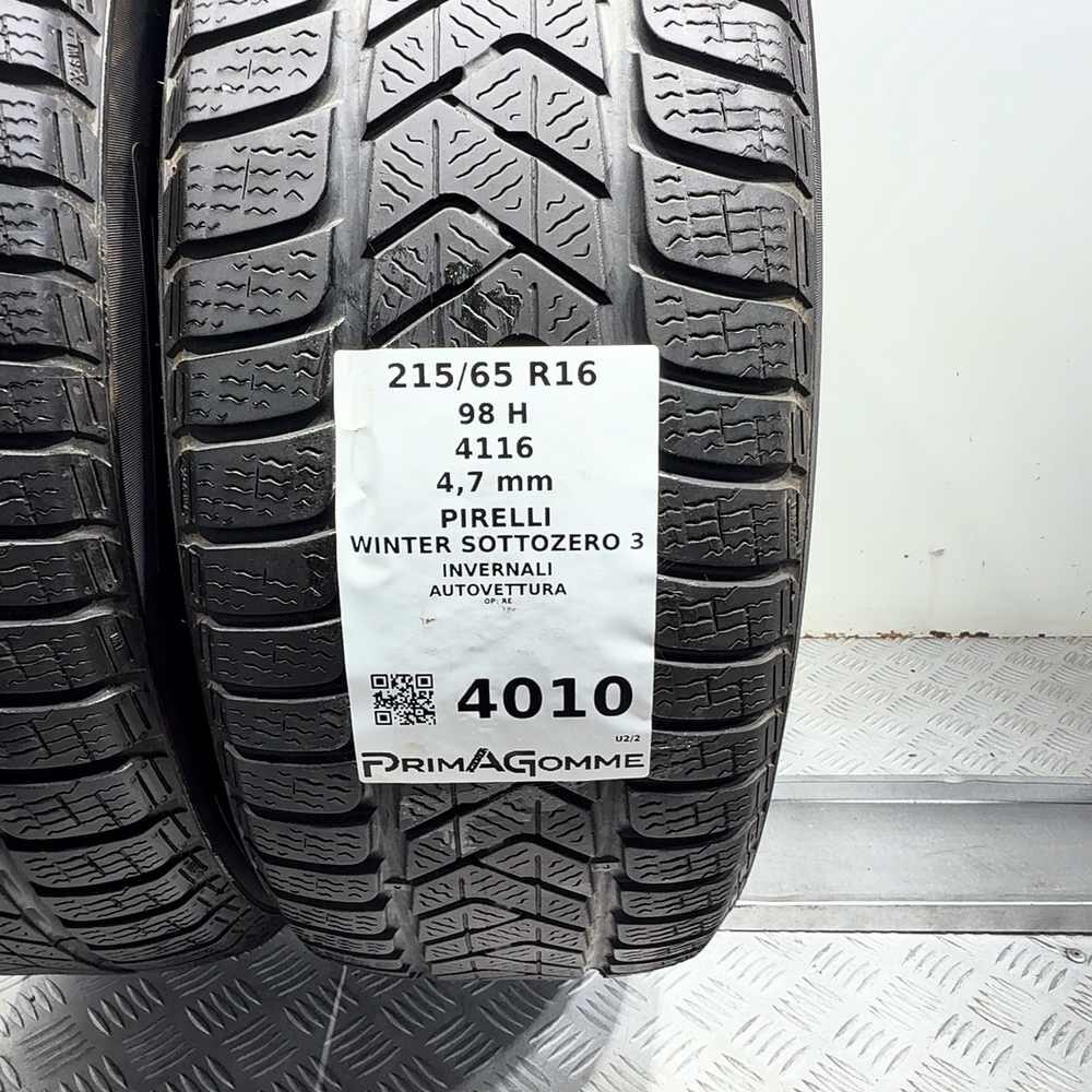 Gomme Usate 215 65 R16 98H Pirelli Winter Sottozero 3 Invernali - immagine 3