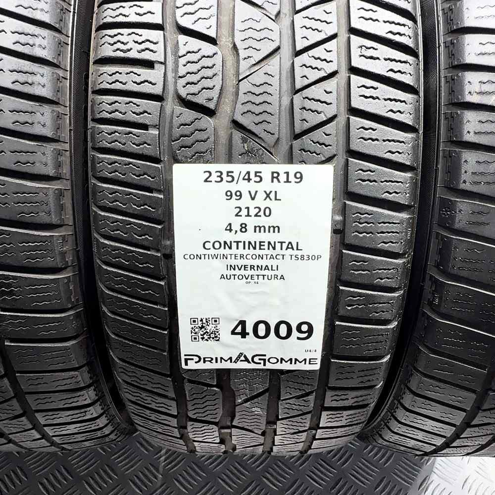 Gomme Usate 235 45 R19 99V XL Continental Contiwintercontact TS830P Invernali - immagine 3