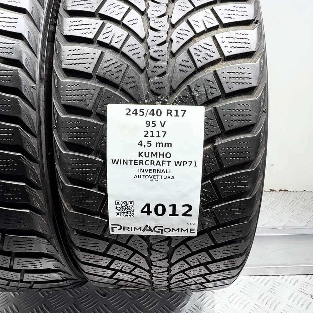 Gomme Usate 245 40 R17 95V Kumho Wintercraft WP71 Invernali - immagine 3
