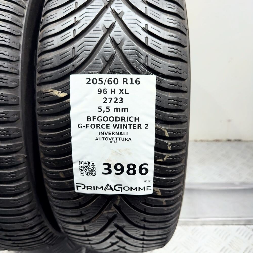 Gomme Usate 205 60 R16 XL 96H BFgoodrich G-Force Winter 2 79% Invernali - immagine 3