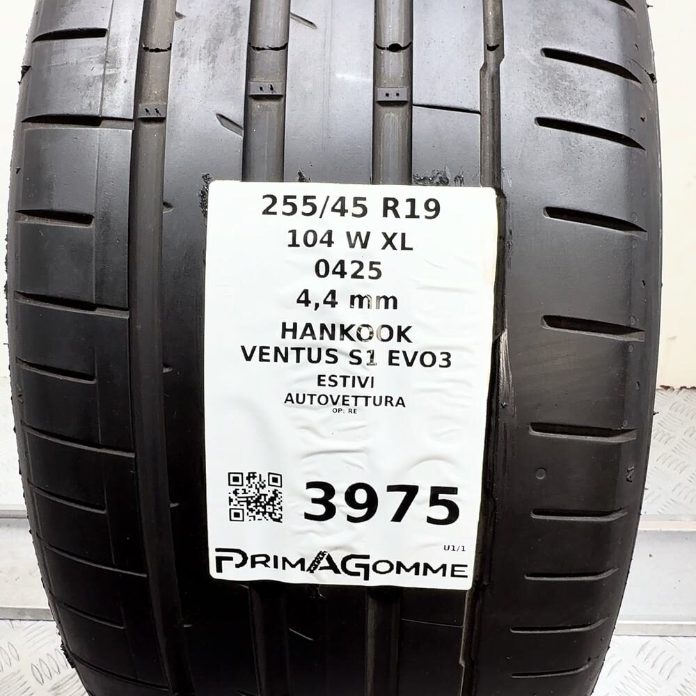 Gomma Usata 255 45 R19 104W XL Hankook Ventus S1 Evo3 Estivo - immagine 3