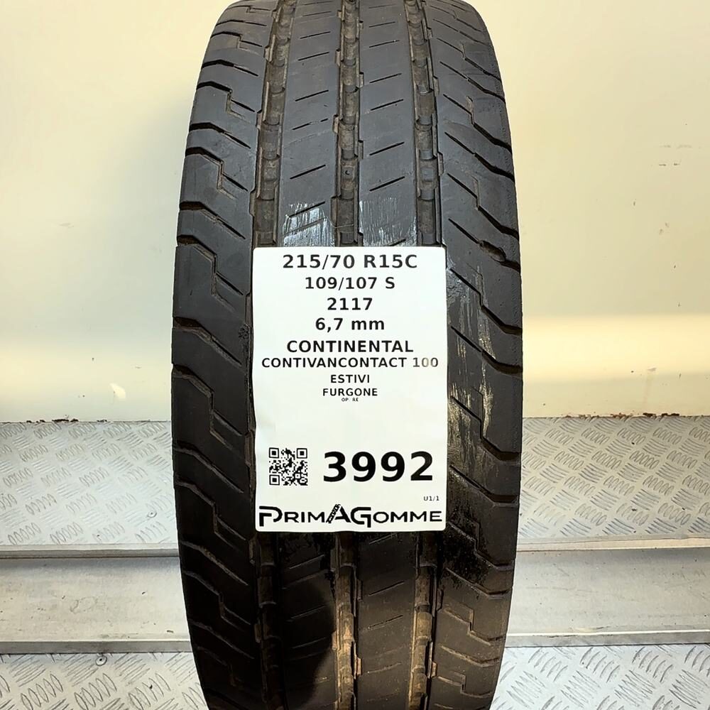 Gomma Usata 215 70 R15C 109/107S Continental Contivancontact 100 96% Estivo - immagine 3