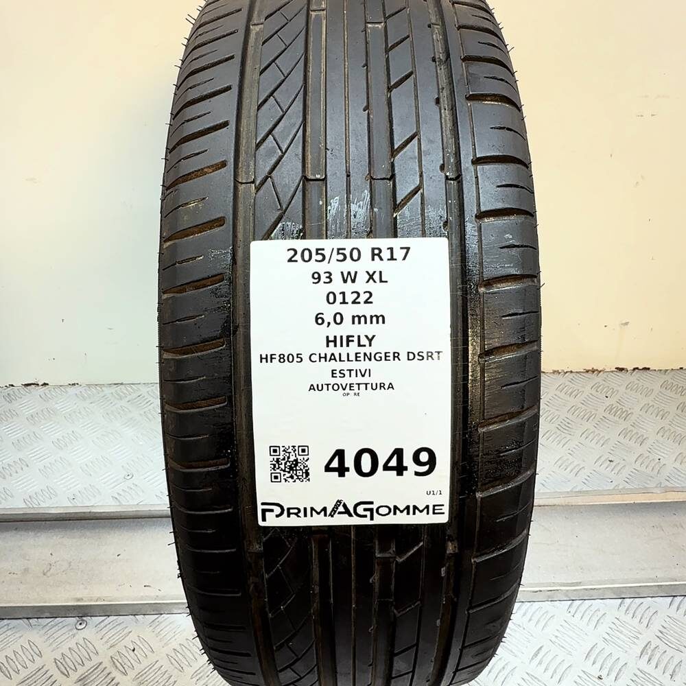 Gomma Usata 205 50 R17 93W XL Hifly HF805 Challenger Dsrt 86% Estivo - immagine 3