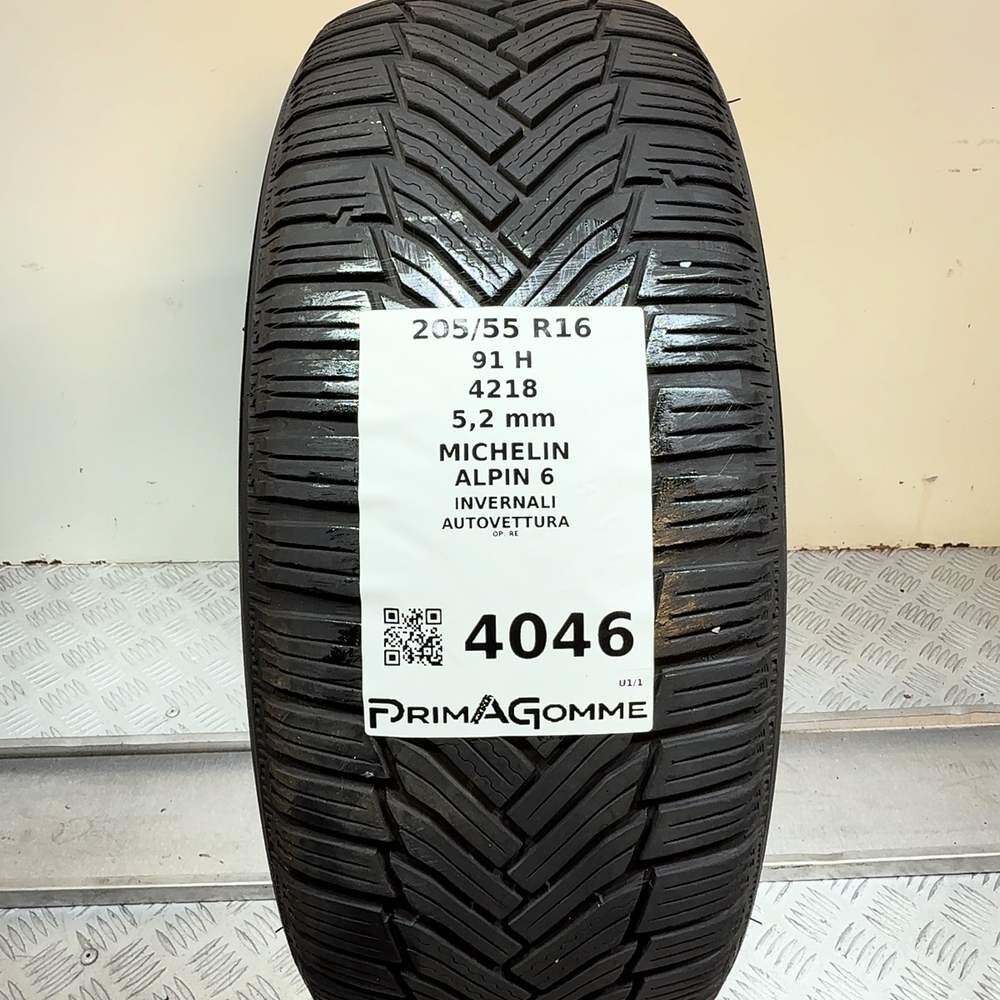 Gomma Usata 205 55 R16 91H Michelin Alpin 6 74% Invernale - immagine 3