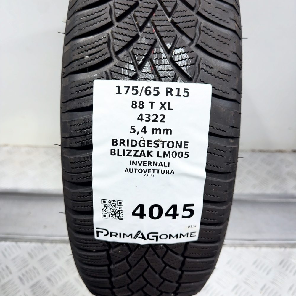 Gomma Usata 175 65 R15 88T XL Bridgestone Blizzak LM005 77% Invernale - immagine 3