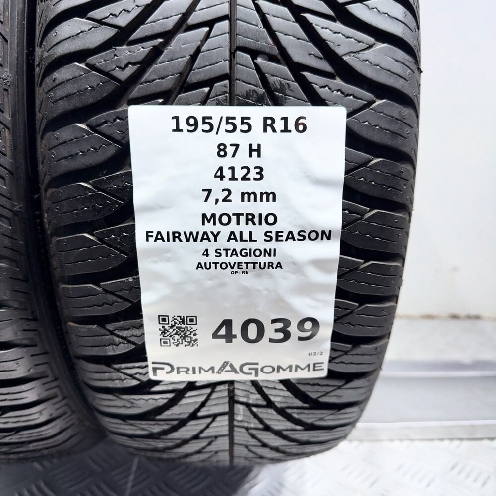 Gomme Usate 195 55 R16 87H Motrio Fairway All Season 98% 4 Stagioni - immagine 3