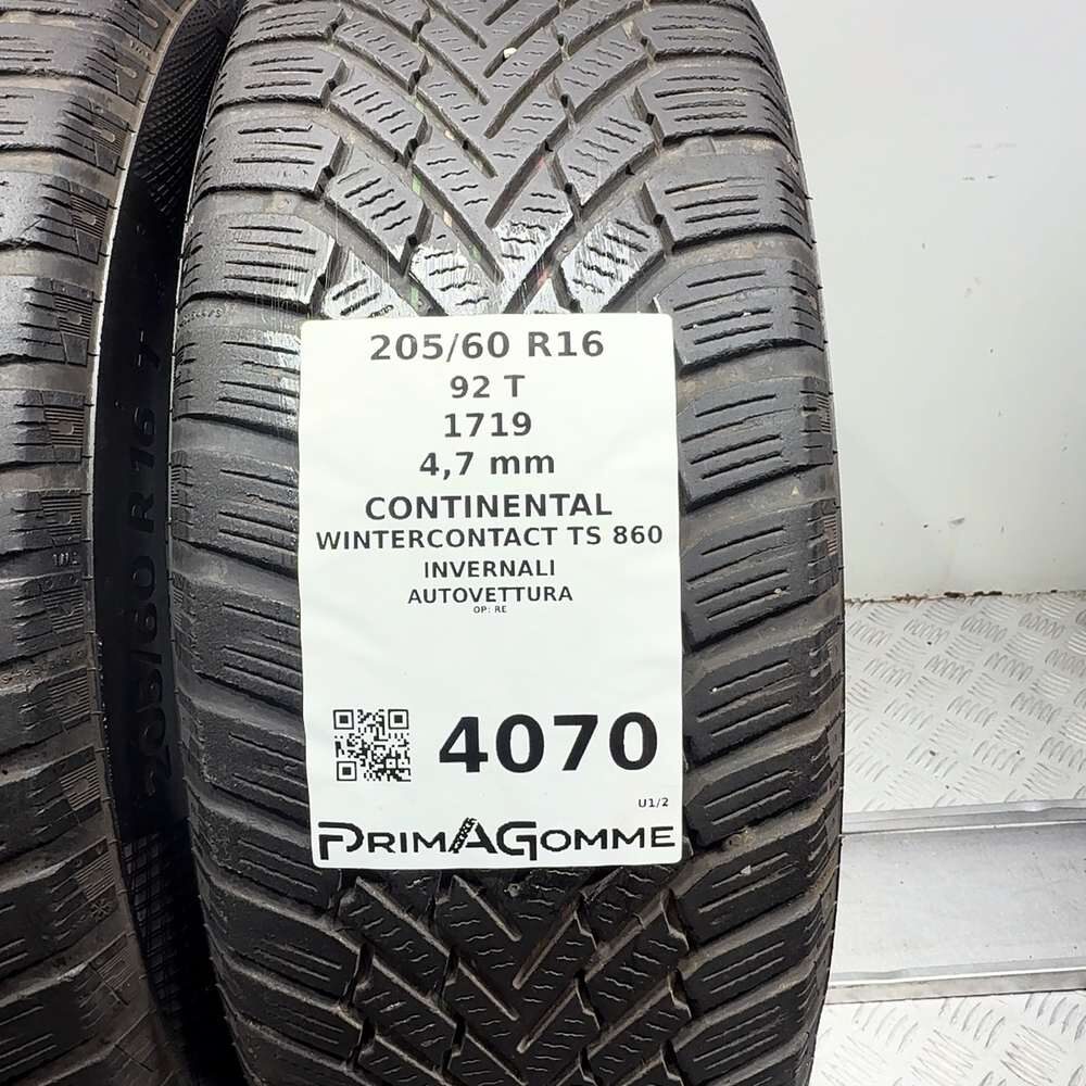 Gomme Usate 205 60 R16 92T Continental Wintercontact TS 860 Invernali - immagine 3