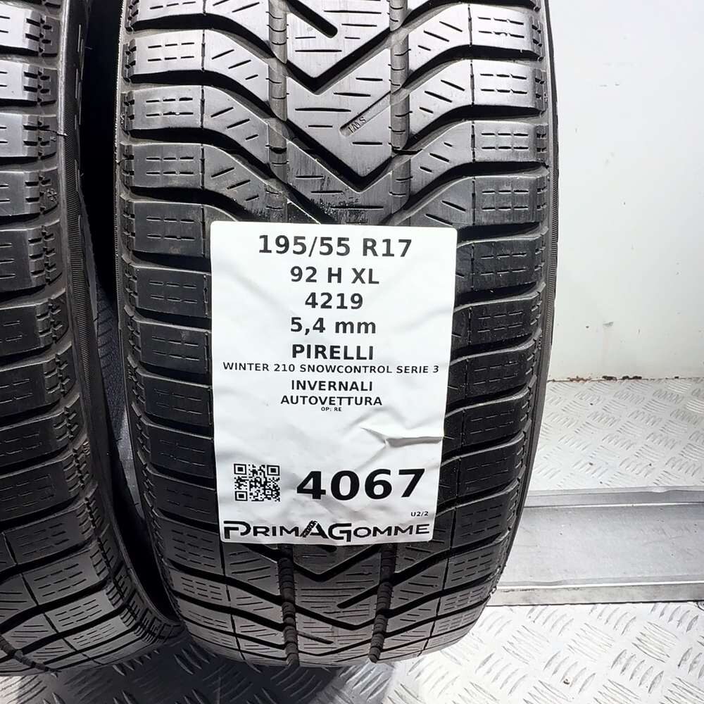 Gomme Usate 195 55 R17 92H XL Pirelli Winter 210 Snowcontrol Serie 3 Invernali - immagine 3