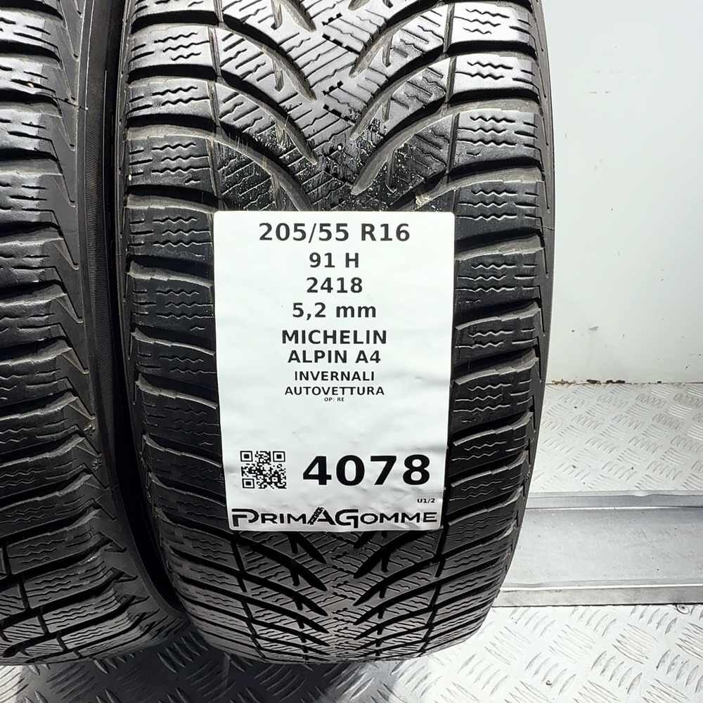 Gomme Usate 205 55 R16 91H Michelin Alpin A4 74% Invernali - immagine 3