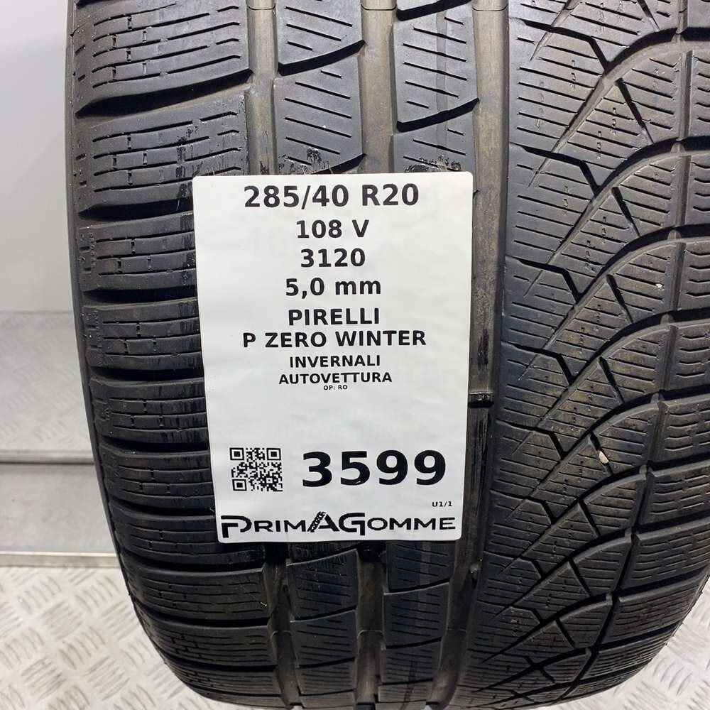 Gomma Usata 285 40 R20 108V XL Pirelli P Zero Winter 71% Invernale - immagine 3
