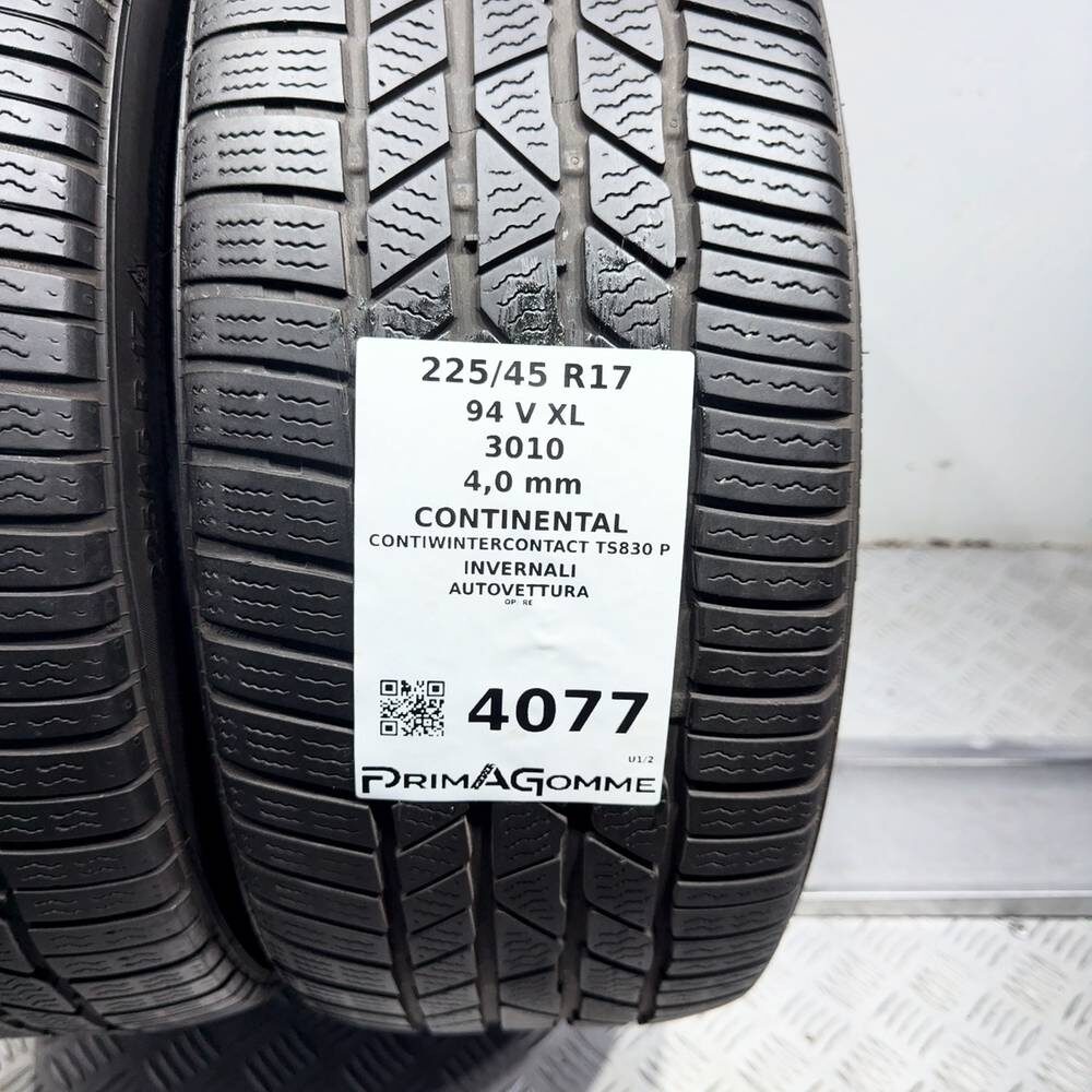 Gomme Usate 225 45 R17 94V XL Continental Contiwintercontact TS830 P Invernali - immagine 3