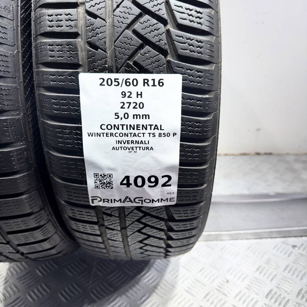 Gomme Usate 205 60 R16 92H Continental Wintercontact TS 850 P 71% Invernali - immagine 3