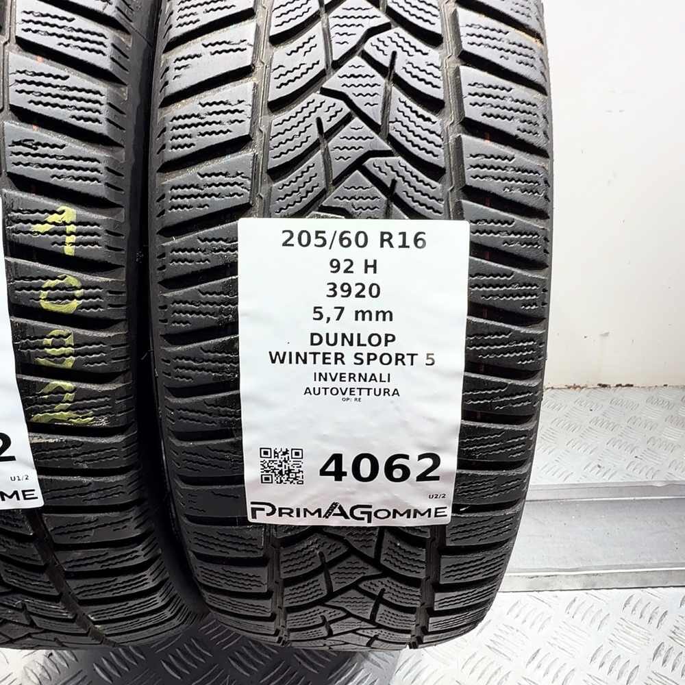 Gomme Usate 205 60 R16 92H Dunlop Winter Sport 5 81% Invernali - immagine 3
