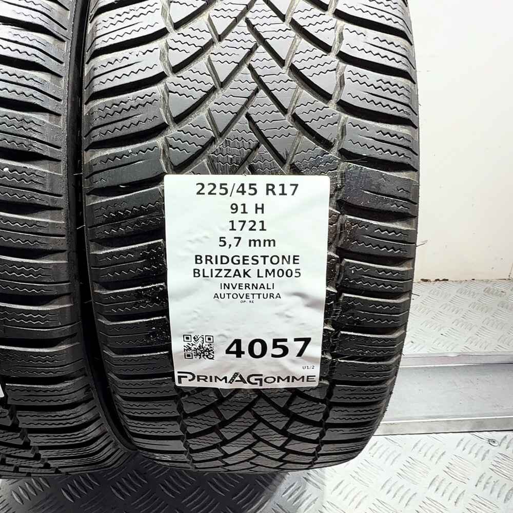 Gomme Usate 225 45 R17 91H Bridgestone Blizzak LM005 81% Invernali - immagine 3