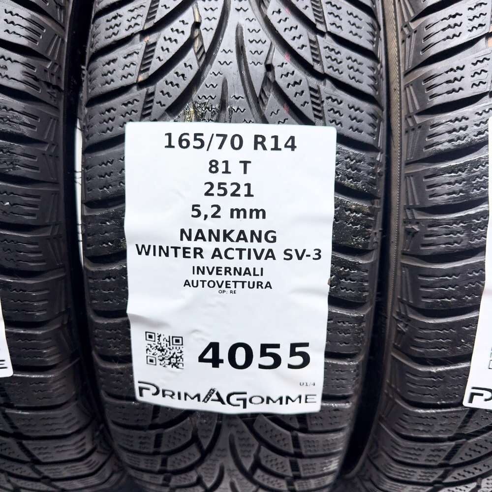 Gomme Usate 165 70 R14 81T Nankang Winter Activa SV-3 74% Invernali - immagine 3
