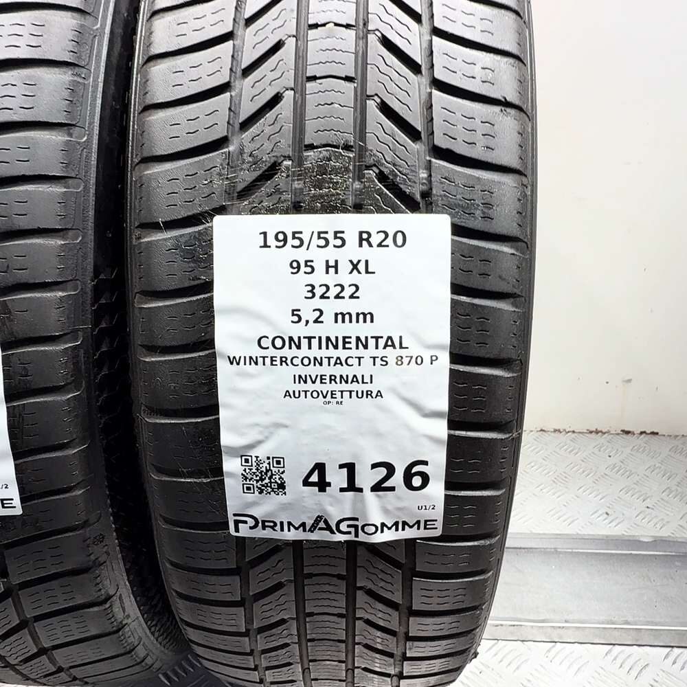 Gomme Usate 195 55 R20 95H XL Continental Wintercontact TS 870 P 74% Invernali - immagine 3