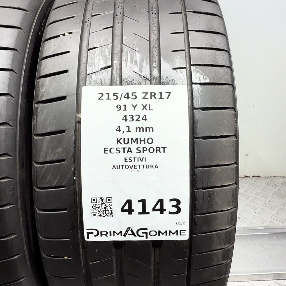 Gomme Usate 215 45 ZR17 91Y XL Kumho Ecsta Sport Estive - immagine 3
