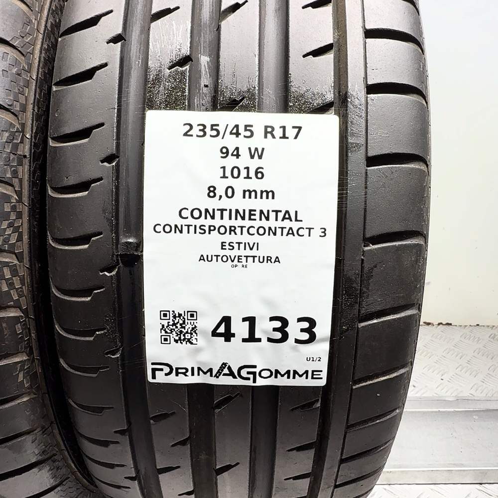 Gomme Usate 235 45 R17 94W Continental Contisportcontact 3 98% Estive - immagine 3