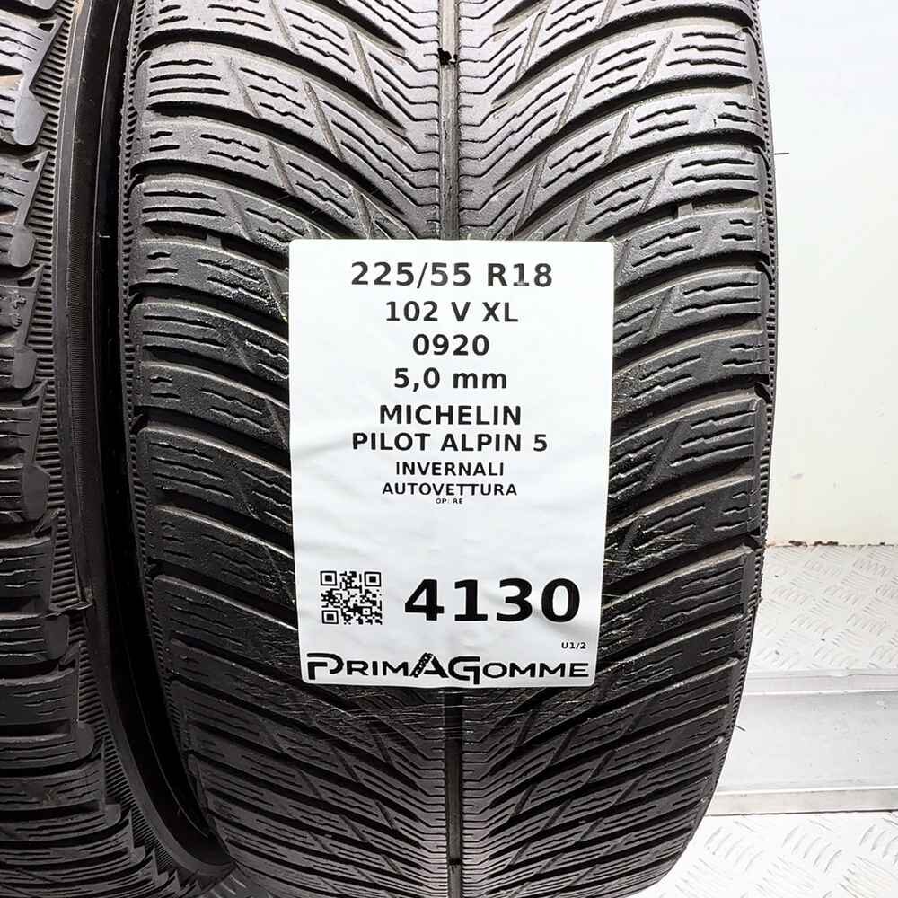 Gomme Usate 225 55 R18 XL 102V Michelin Pilot Alpin 5 71% Invernali - immagine 3