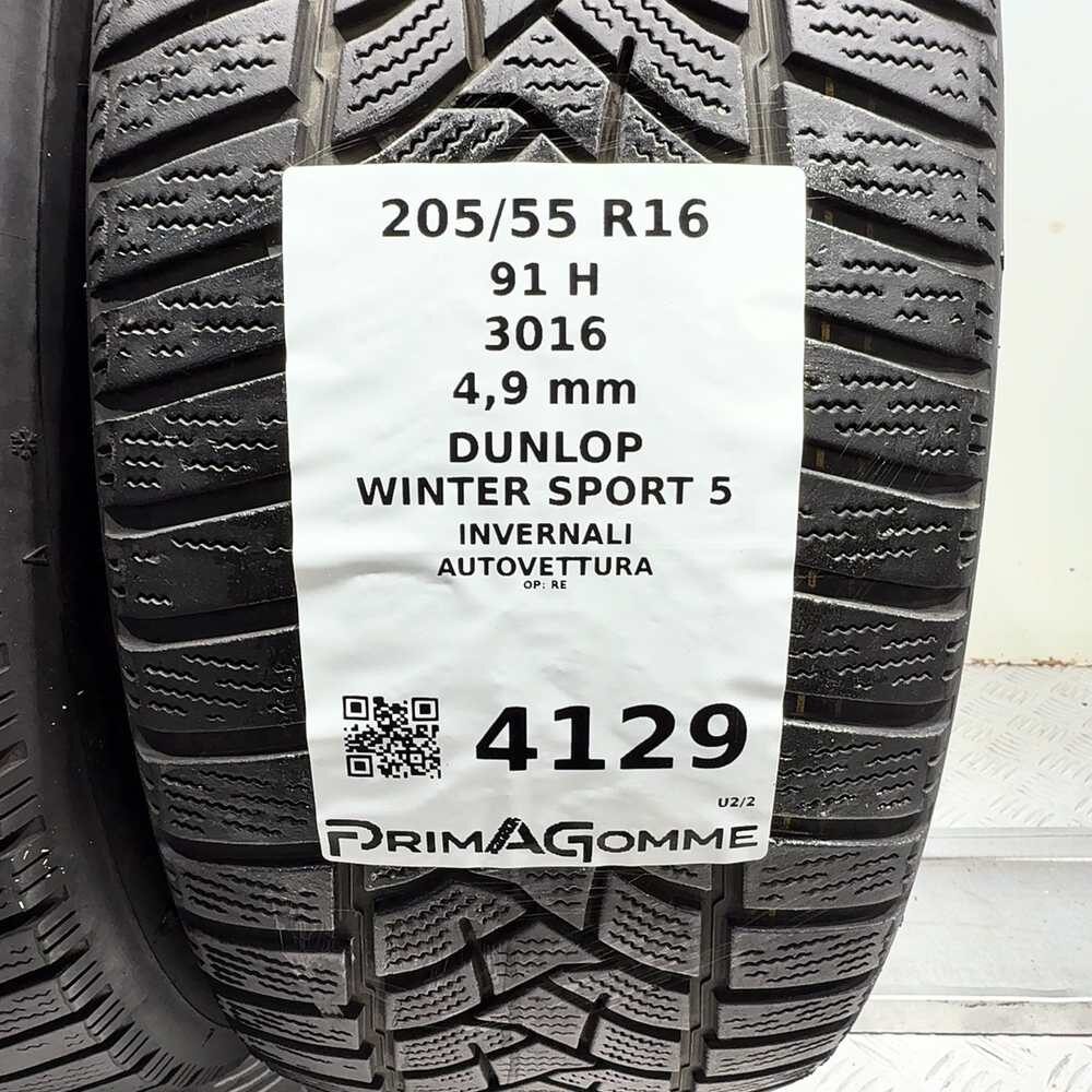 Gomme Usate 205 55 R16 91H Dunlop Winter Sport 5 Invernali - immagine 3