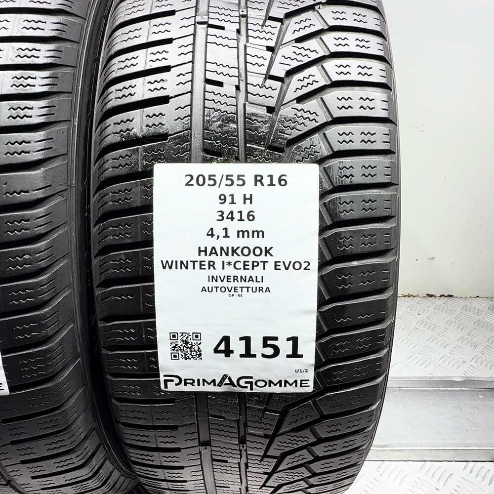 Gomme Usate 205 55 R16 91H Hankook Winter I*Cept Evo2 Invernali - immagine 3