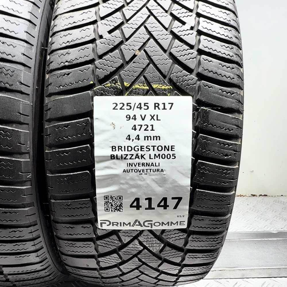 Gomme Usate 225 45 R17 XL 94V Bridgestone Blizzak LM005 Invernali - immagine 3