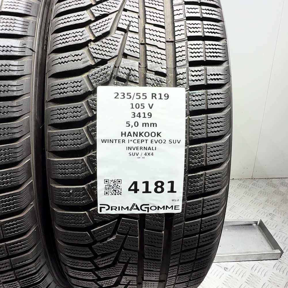 Gomme Usate 235 55 R19 105V Hankook Winter I*Cept Evo2 SUV 71% Invernali - immagine 3