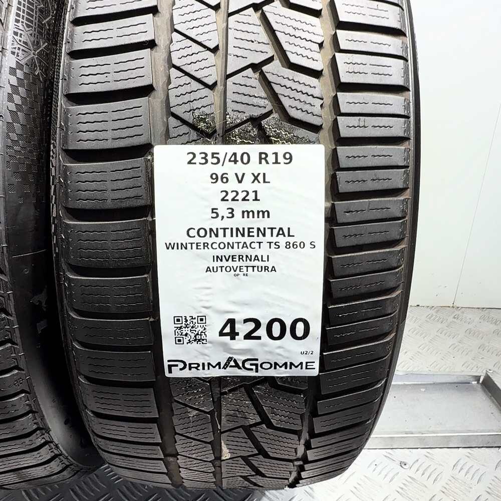 Gomme Usate 235 40 R19 96V XL Continental Wintercontact TS 860 S 76% Invernali - immagine 3