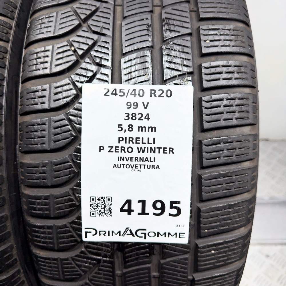 Gomme Usate 245 40 R20 99V Pirelli P Zero Winter 83% Invernali - immagine 3