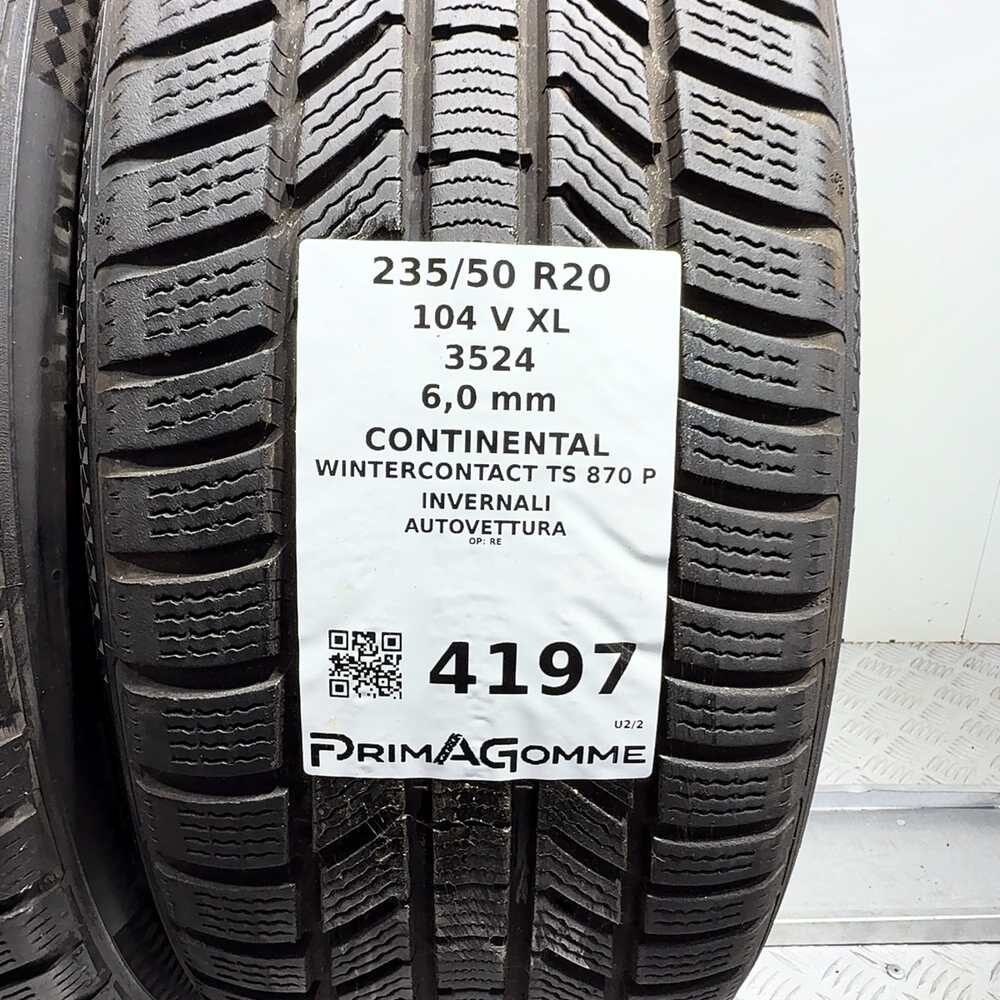 Gomme Usate 235 50 R20 104V XL Continental Wintercontact TS 870 P 86% Invernali - immagine 3