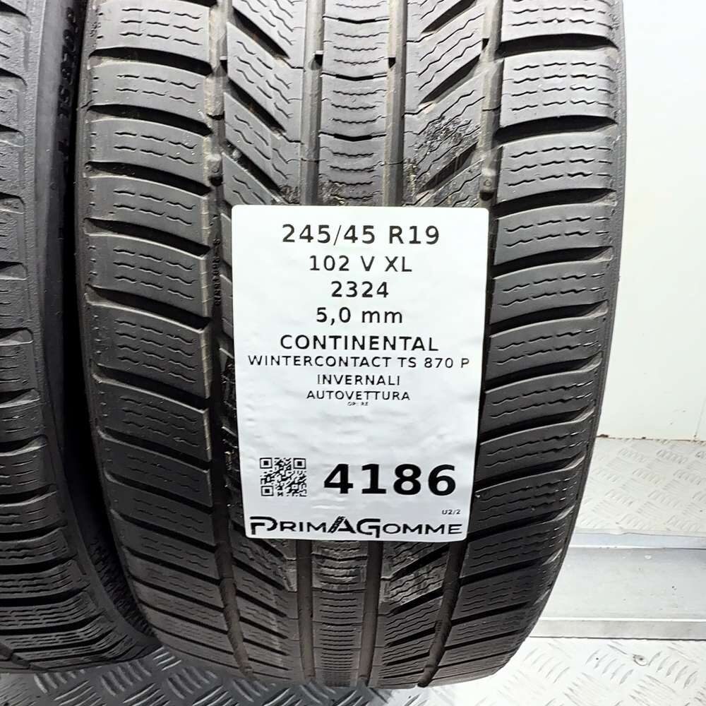 Gomme Usate 245 45 R19 102V XL Continental Wintercontact TS 870 P 71% Invernali - immagine 3