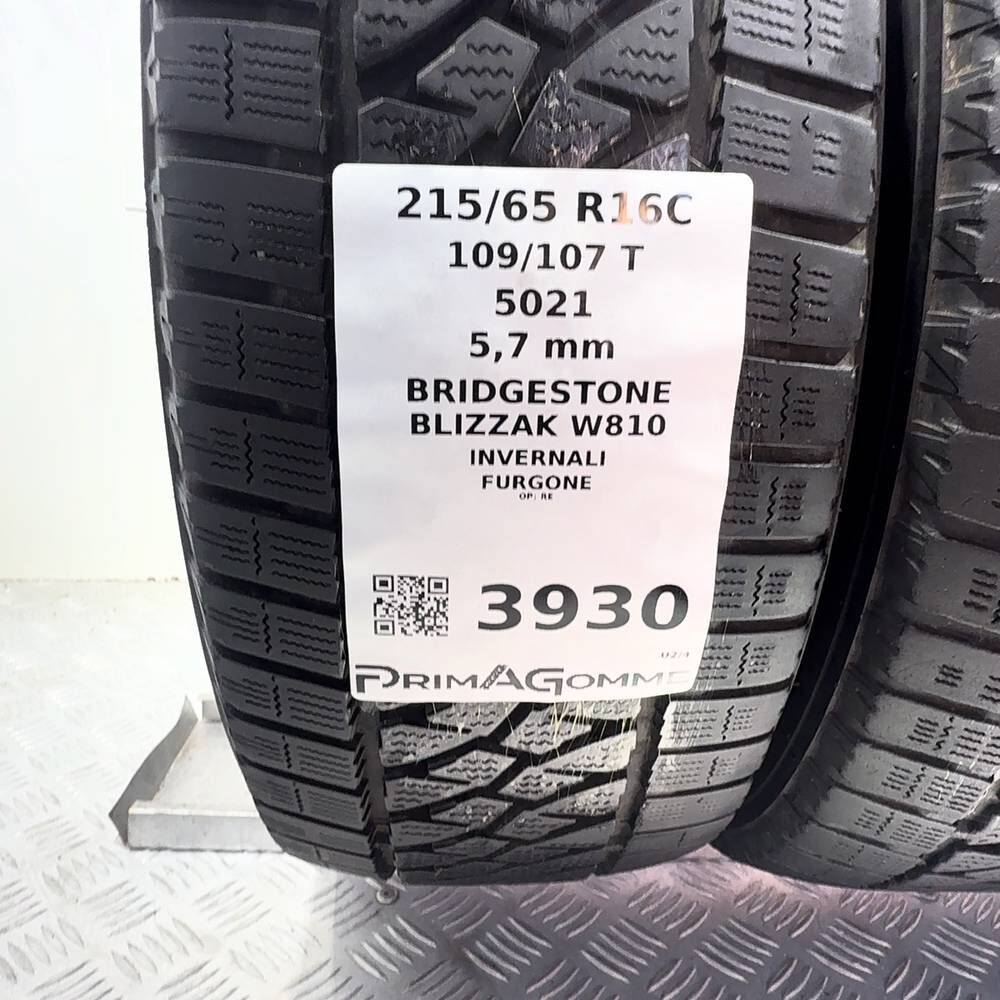 Gomme Usate 215 65 R16C 109/107T Bridgestone Blizzak W810 81% Invernali - immagine 3