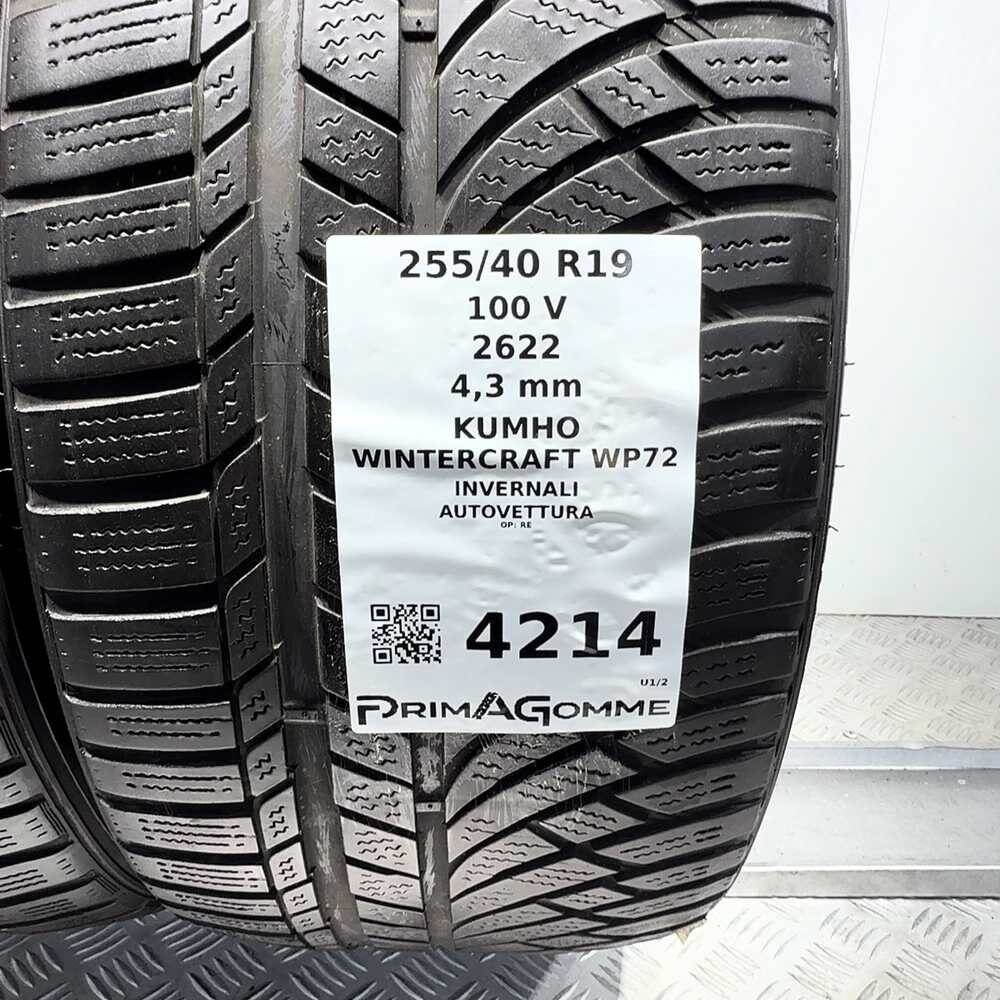 Gomme Usate 255 40 R19 100V Kumho Wintercraft WP72 Invernali - immagine 3