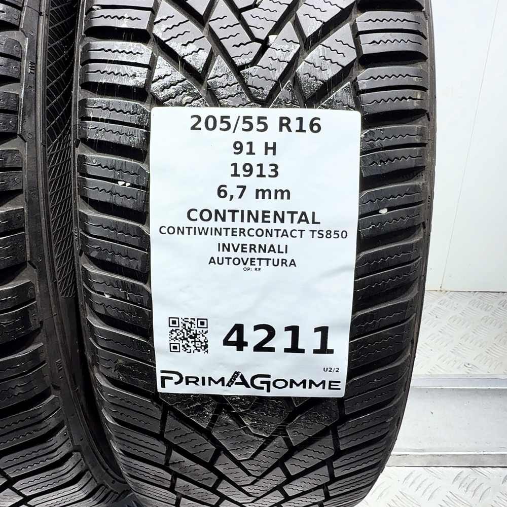 Gomme Usate 205 55 R16 91H Continental Contiwintercontact TS850 96% Invernali - immagine 3
