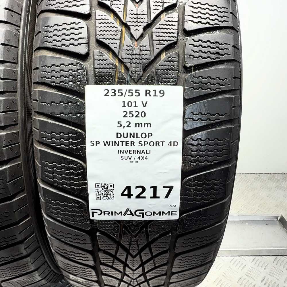 Gomme Usate 235 55 R19 101V Dunlop SP Winter Sport 4D 74% Invernali - immagine 3